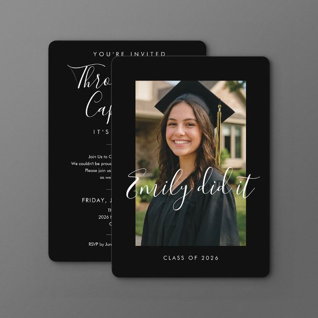 BLACK 2026 | Graduation Invite with Photo (Creator Uploaded)