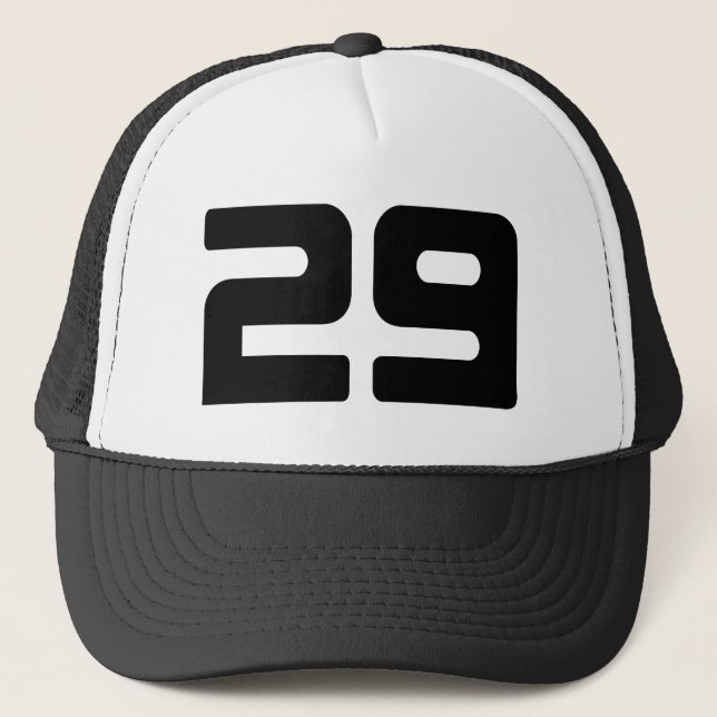 Black 29th Birthday Party Trucker Hat (Front)