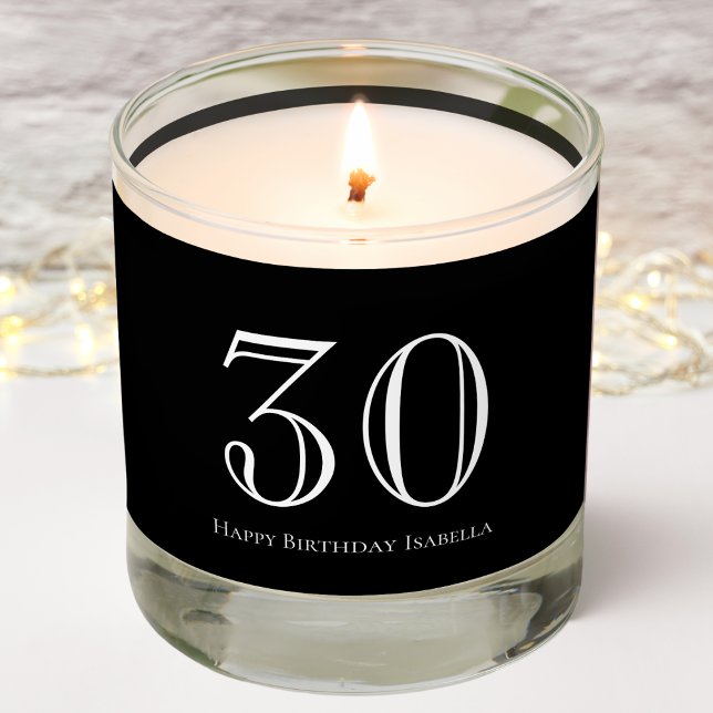 Black | 30th Birthday | Scented Jar Candle (Creator Uploaded)
