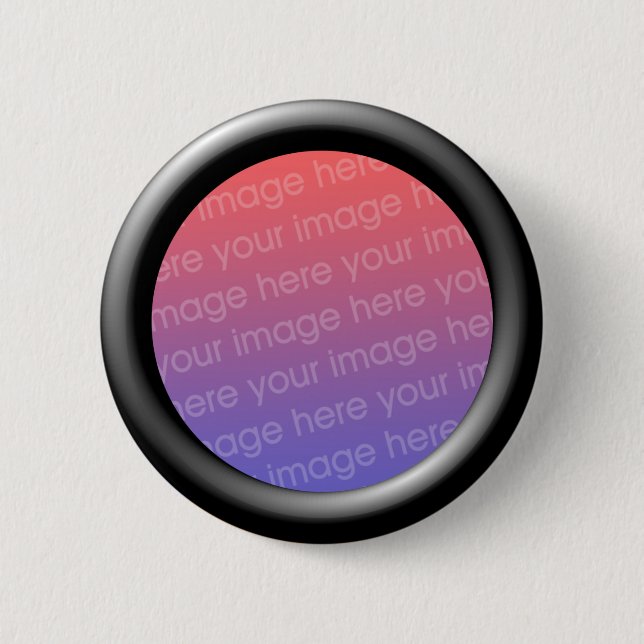 Black (3d effect frame border) Template Button (Front)