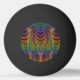 BLACK ~ 3D Multicolor ~ Fractal Design ~ Ping Pong Ball