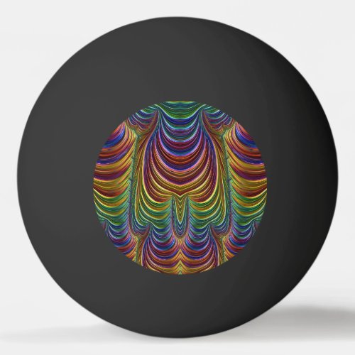 BLACK  3D Multicolor  Fractal Design  Ping Pong Ball
