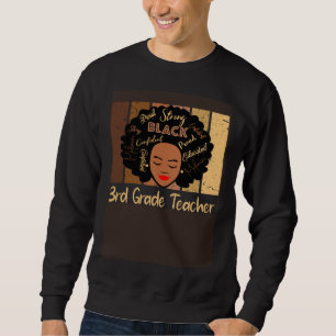 Black 3rd Grade Teacher Love African American Sweatshirt
