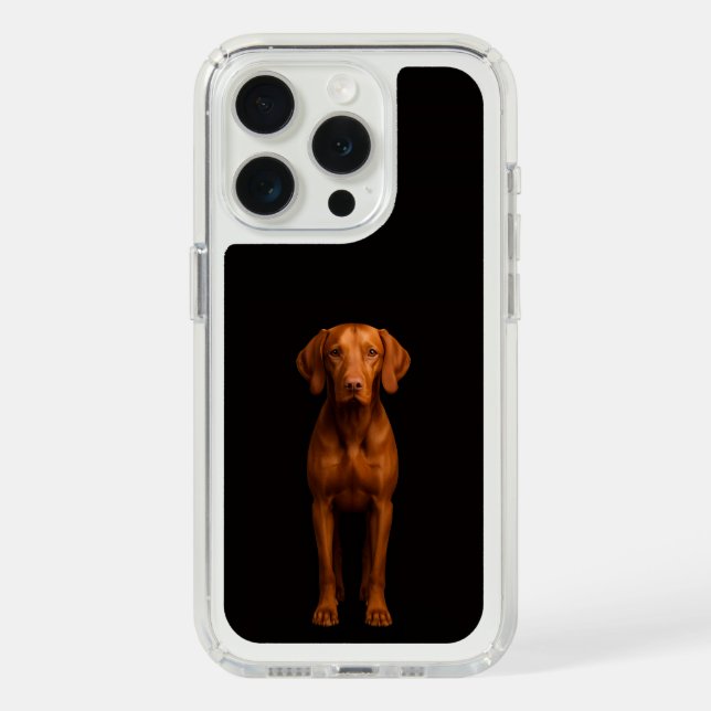 Black 4 Luxe, Agile Vizsla Dog iPhone 15 Speck iPhone Case (Front (White Titanium))