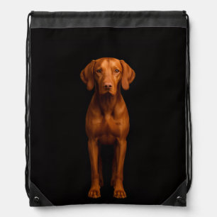 Black 4 Luxe backpack, Agile Vizsla Dog Drawstring Bag