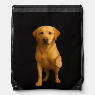 Black 4 Luxe backpack, Tender Labrador Drawstring Bag
