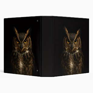 Black 4 Luxe Binder with Golden Eye Owl
