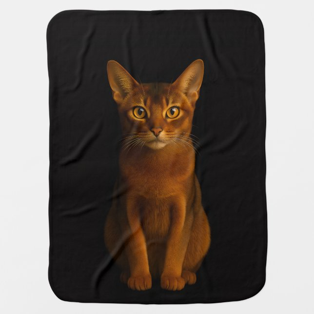 Black 4 Luxe blanket with Abyssinian Beauty (Front)