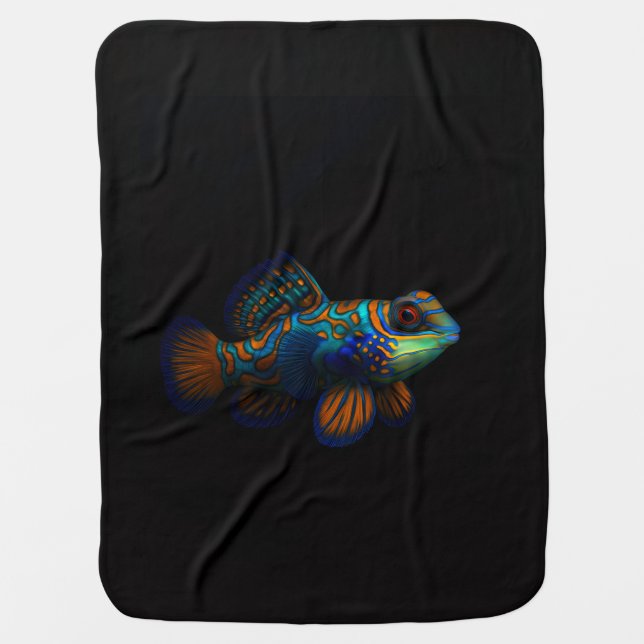 Black 4 Luxe blanket with Dragonet Mandarin (Front)