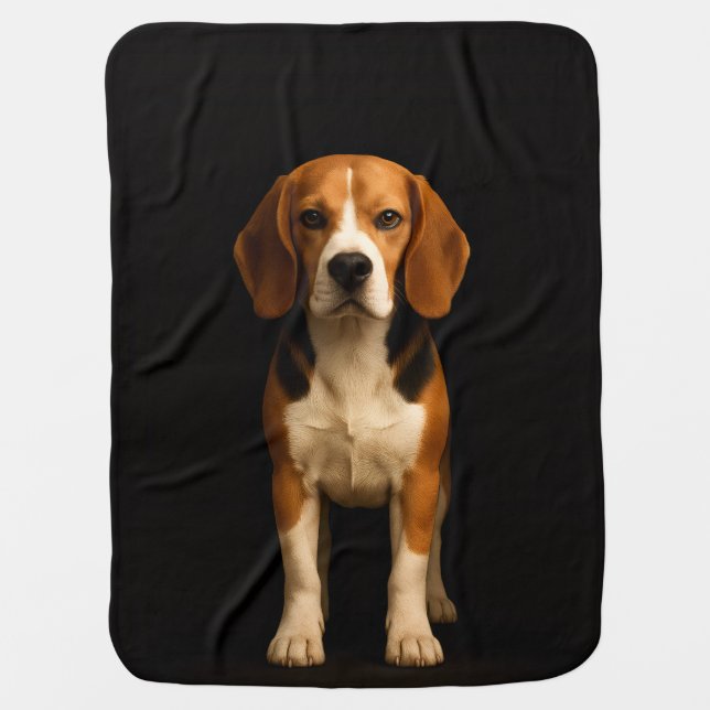 Black 4 Luxe blanket with Kind Beagle (Front)