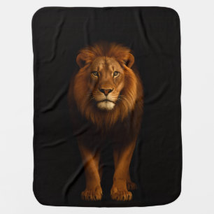 Black 4 Luxe blanket with Majestic Lion
