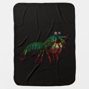 Black 4 Luxe blanket with Mantis Shrimp