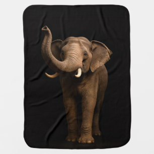 Black 4 Luxe blanket with Mighty Elephant
