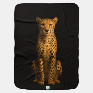 Black 4 Luxe blanket with Sleek Cheetah