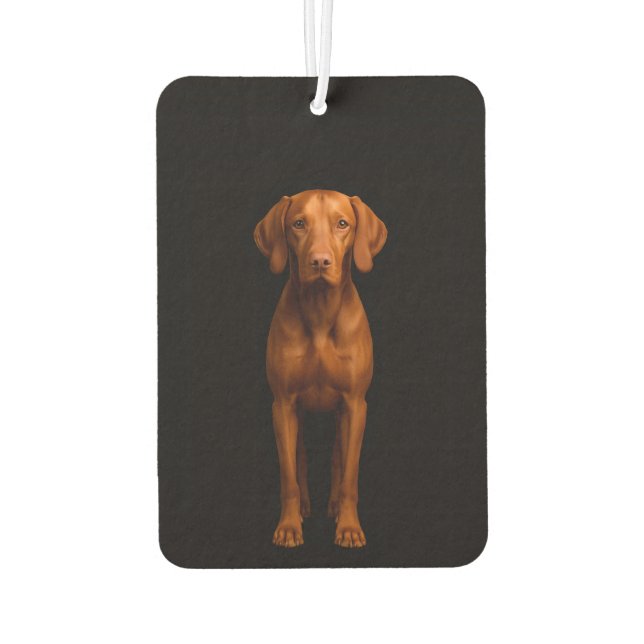 Black 4 Luxe Car Air Fresheners, Agile Vizsla Dog Air Freshener (Back)