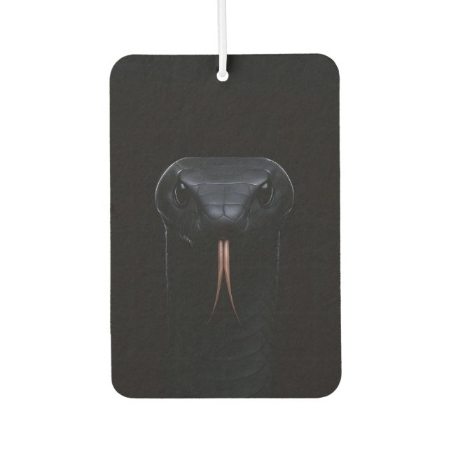 Black 4 Luxe Car Air Fresheners, Black Mamba Freshener (Front)