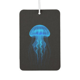 Black 4 Luxe Car Air Fresheners, Blue Jellyfish Air Freshener