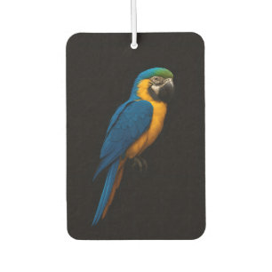Black 4 Luxe Car Air Fresheners, Blue Yellow Macaw Air Freshener