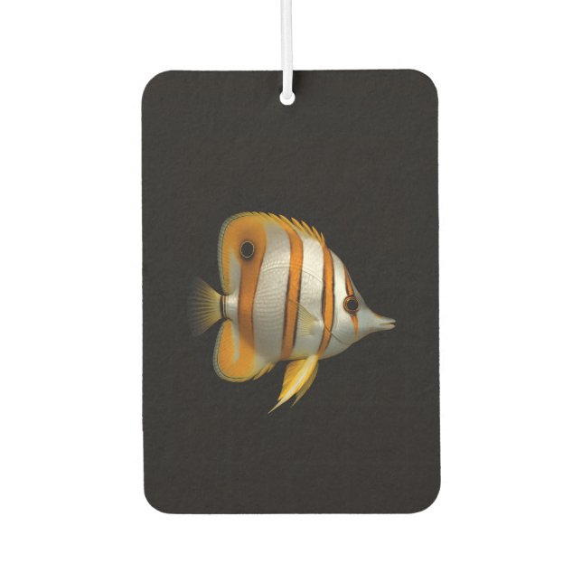 Black 4 Luxe Car Air Fresheners, Butterflyfish Air Freshener (Front)