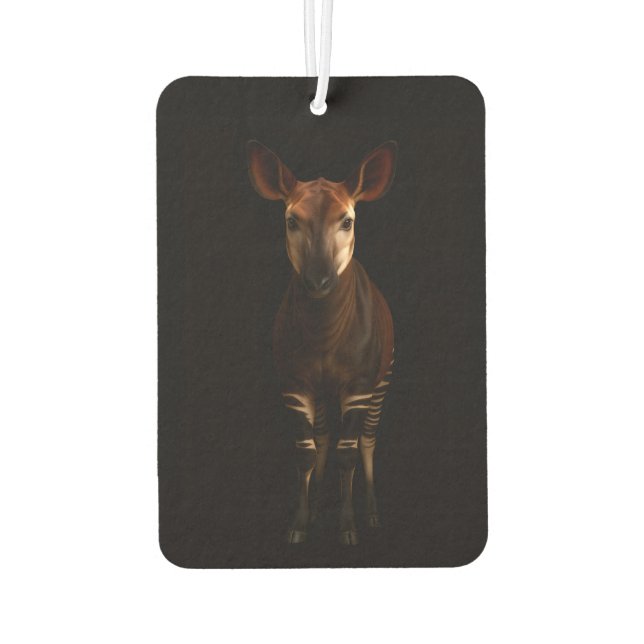 Black 4 Luxe Car Air Fresheners, Forest Okapi Freshener (Back)