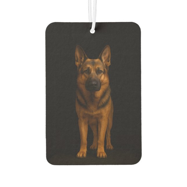 Black 4 Luxe Car Air Fresheners, German Shepherd Freshener (Back)