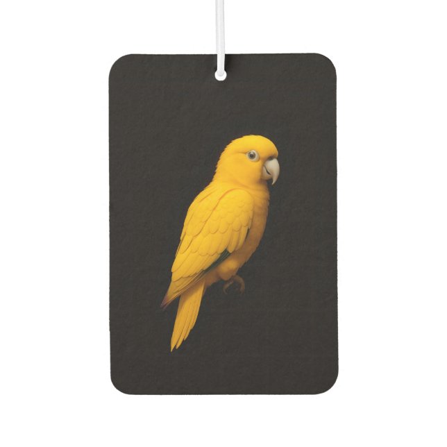 Black 4 Luxe Car Air Fresheners, Golden Parakeet Air Freshener (Front)