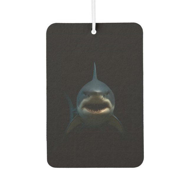 Black 4 Luxe Car Air Fresheners, Great White Shark Air Freshener (Front)