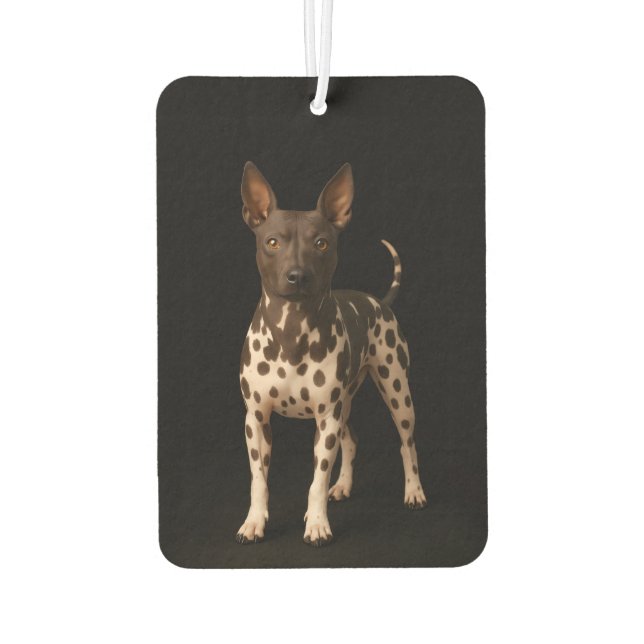 Black 4 Luxe Car Air Fresheners, Hairless Terrier Air Freshener (Back)