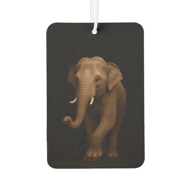 Black 4 Luxe Car Air Fresheners, Indian Elephant Air Freshener (Back)