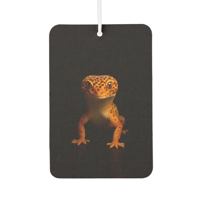 Black 4 Luxe Car Air Fresheners, Leopard Gecko Freshener (Front)