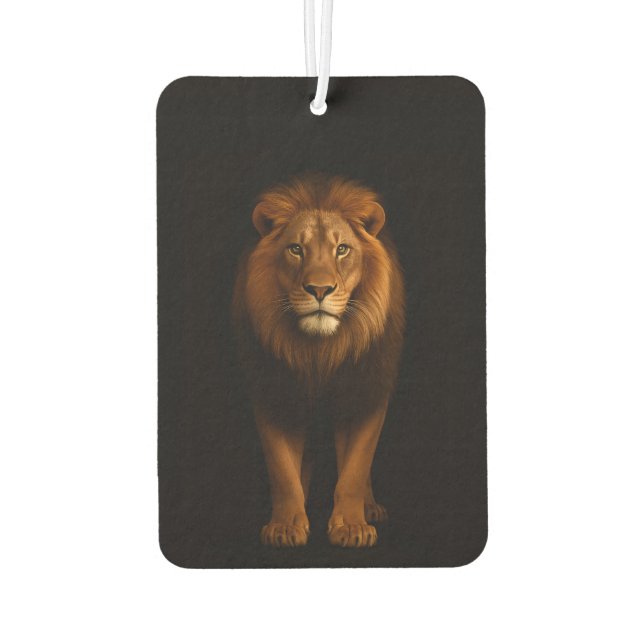 Black 4 Luxe Car Air Fresheners, Majestic Lion Air Freshener (Back)