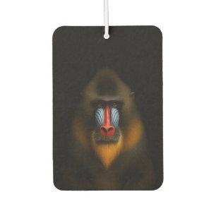 Black 4 Luxe Car Air Fresheners, Mandrill Monkey Air Freshener