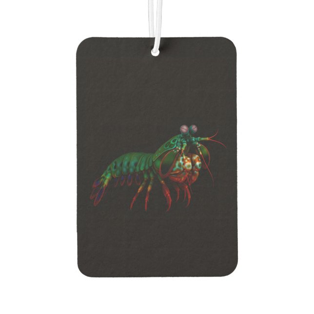 Black 4 Luxe Car Air Fresheners, Mantis Shrimp Air Freshener (Back)