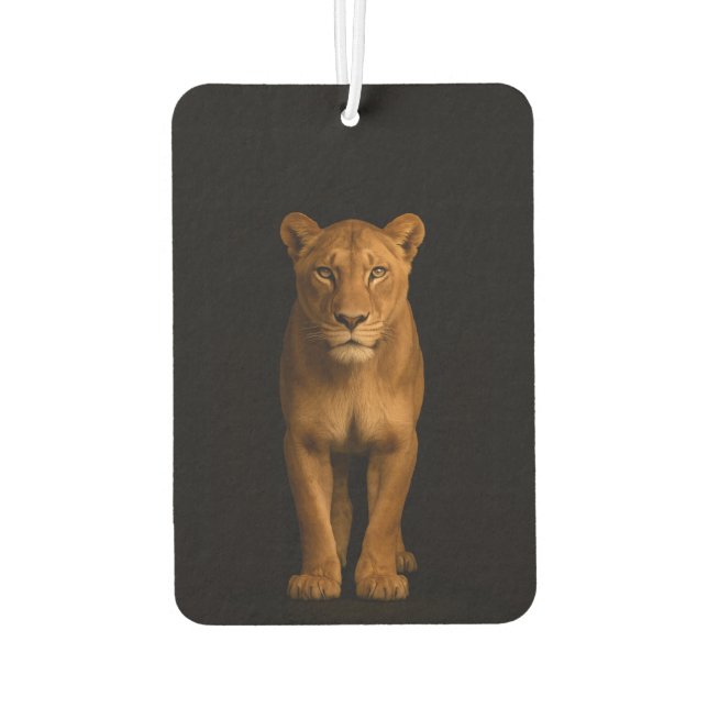 Black 4 Luxe Car Air Fresheners, Noble Lioness Air Freshener (Back)
