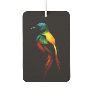 Black 4 Luxe Car Air Fresheners, Rainbow Bird Air Freshener