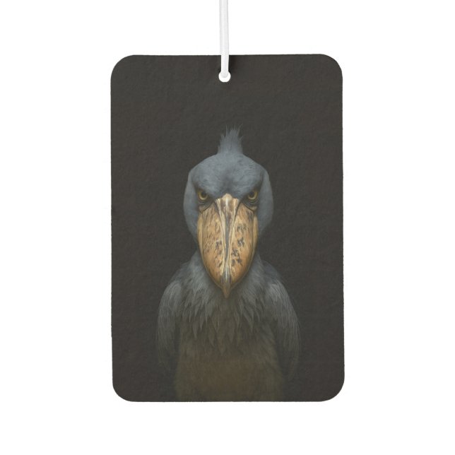 Black 4 Luxe Car Air Fresheners, Shoebill Bird Air Freshener (Front)
