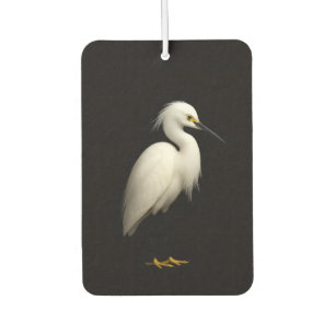 Black 4 Luxe Car Air Fresheners, Snowy Egret Air Freshener