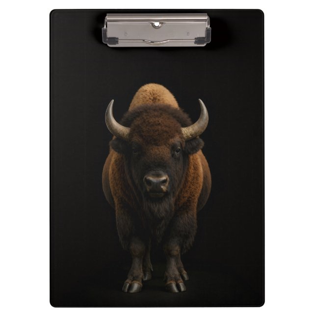 Black 4 Luxe Clipboard, American Bison Clipboard (Front)
