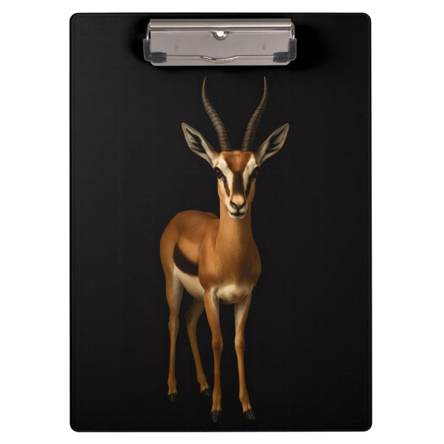 Black 4 Luxe Clipboard, Elegant Gazella Clipboard (Front)