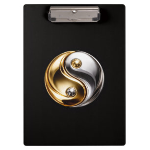 Black 4 Luxe Clipboard, Harmony Yin Yang Clipboard
