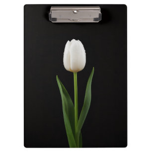 Black 4 Luxe Clipboard, Pearl White Tulip Clipboard