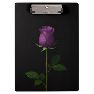 Black 4 Luxe Clipboard, Royal Violet Rose Clipboard