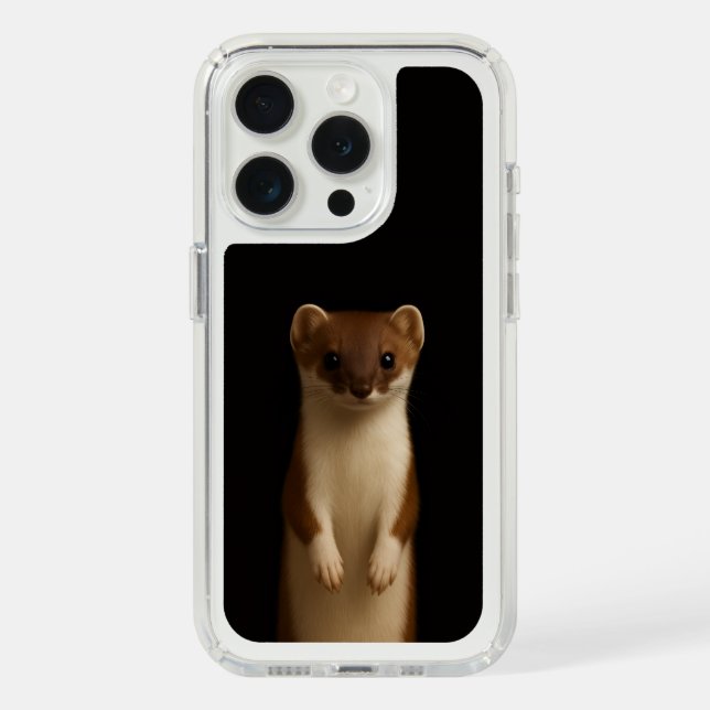 Black 4 Luxe, Elegant Weasel iPhone 15 Speck iPhone Case (Front (White Titanium))