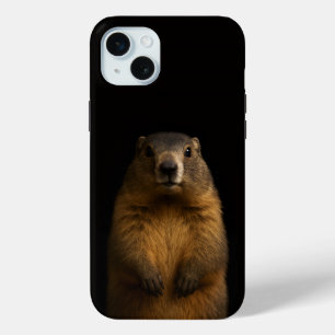 Black 4 Luxe, Fluffy Marmot iPhone 15 Plus Case