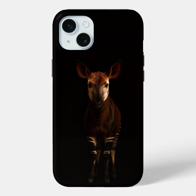 Black 4 Luxe, Forest Okapi iPhone 15 Plus Case-Mate iPhone Case (Back)