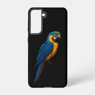 Black 4 Luxe Galaxy S21 Case, Blue Yellow Macaw Samsung Galaxy S21 Case