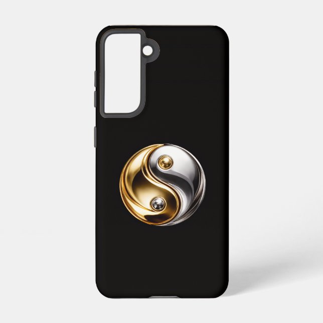 Black 4 Luxe  Galaxy S21 Case, Harmony Yin Yang Samsung Galaxy Case (Back)