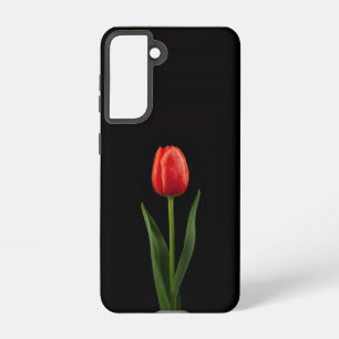 Black 4 Luxe  Galaxy S21 Case, Ruby Red Tulip Samsung Galaxy S21 Case