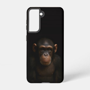 Black 4 Luxe Galaxy S21 Case, Serene Chimpanzee Samsung Galaxy S21 Case