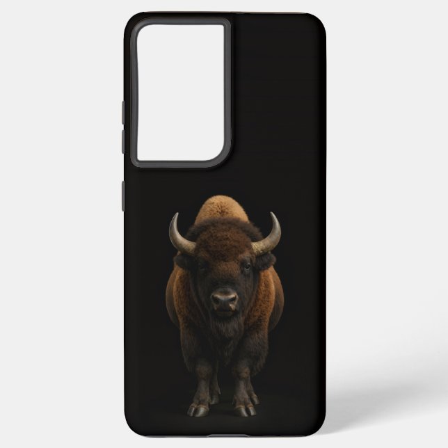 Black 4 Luxe Galaxy S21 Plus, American Bison Samsung Galaxy Case (Back)